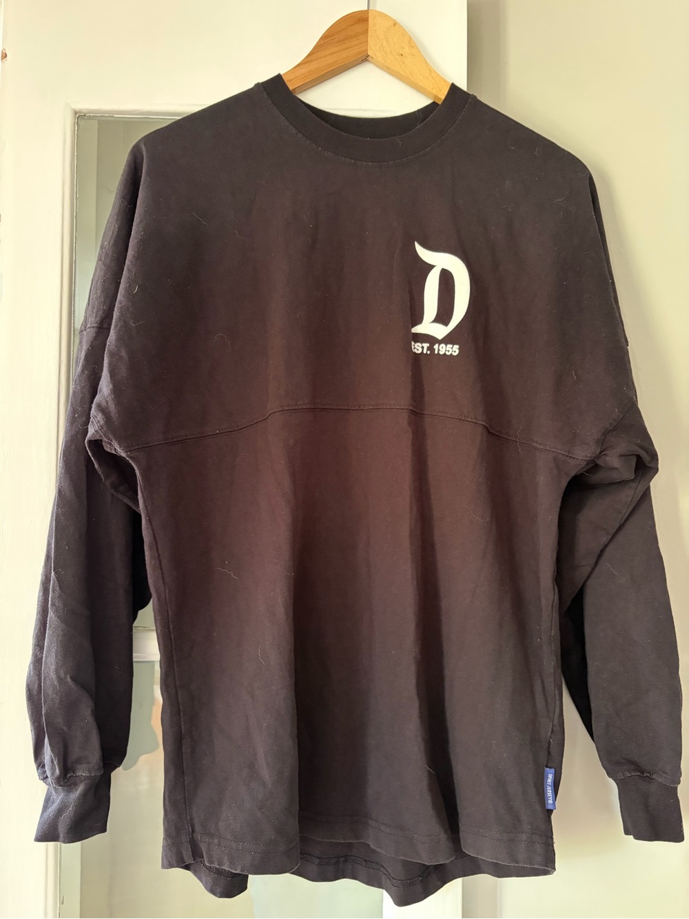Disney Black Spirit Jersey with White Logo Print